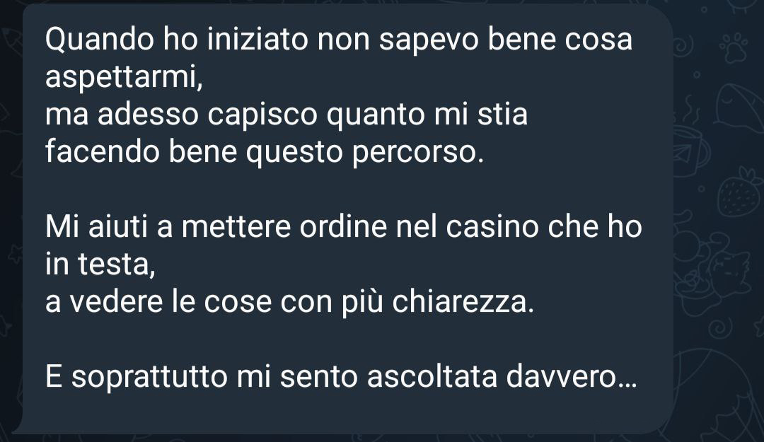 Feedback text therapy - chiarezza mentale